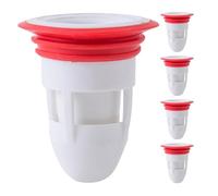 DIYEAH Lot de 5 filtres pour siphon de sol : couvercle de siphon en silicone anti-odeurs - joint anti-odeurs et refoulement pour salle de bain, douche et cuisine