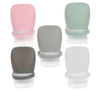 DIYEAH Lot de 5 Flacons de Voyage Rechargeables en Silicone 30 Ml, Bouteilles Vides Étanches pour Shampoing, Lotion et Cosmétiques, Assortiment Couleurs Pastel, pour Voyage et Produits