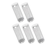DIYEAH Lot de 5 Grilles D’Aspiration Cylindriques en Acier Inoxydable Ø16 MM Préfiltre pour Aquarium Tamis de Protection Haute Densité pour Crevettes et Alevins Filtre Biochimique