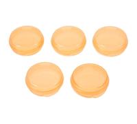 DIYEAH Lot de 5 petits piluliers de 3,5 cm, jolis étuis de voyage orange | Pilulier de voyage portable, idéal pour un sac à main ou une poche, pour de poisson, compléments alimentaires, vitamines,