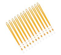 DIYEAH Lot De 50 Cordons Porte-badge 1 Cm Orange, Légers Et Solide, Pour Exposition Et Cartes De Travail, Adaptés Employés, Étudiants Et Visiteurs