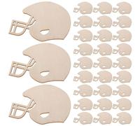DIYEAH Lot de 50 découpes en bois pour casque de football, pour porte de vestiaire, thème sportif, pour peinture DIY