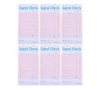DIYEAH Lot de 6 Blocs-notes de Serveuse Rouges en Papier pour Fiches de Commande Restaurant, Gestion des Commandes, Solution de Secours pour Pannes Électroniques