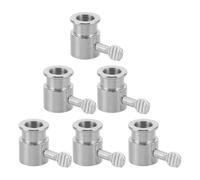 DIYEAH Lot de 6 Butées pour Fourchettes de Barbecue, Manchons en Fer Chromé 12 Mm, Accessoires pour Barbecue à Gaz, pour Grillades en Plein Air, Camping et Fêtes en Famille