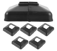 DIYEAH Lot de 6 Capuchons de Poteaux Décoratifs en Vinyle Plastique 100X100 MM Couvre-Poteaux de Clôture Résistants aux Intempéries Ornement de Poteau pour Terrasse et Rambarde