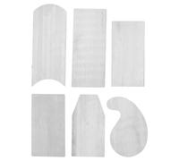 DIYEAH Lot de 6 grattoirs à cartes en acier au manganèse : grattoir à bois, outil de polissage des bords d'armoire, accessoires de meulage pour menuisier, brunissoir de meubles