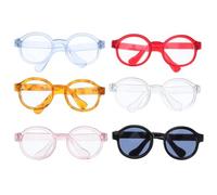 DIYEAH Lot de 6 Mini-Lunettes de Soleil pour Poupées : Lunettes de Soleil Mignonnes pour Poupées, Accessoires de Photographie Et de Déguisement, Couleurs Assorties, 6,3 X 2,3 X 7,6 Cm