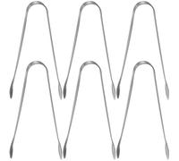 DIYEAH Lot de 6 Mini Pinces à Sucre en Acier Inoxydable, Petites Pinces de Service Multifonctions pour Glaçons, Bonbons et Amuse-gueules, 11 Cm, pour Café, Thé et Fêtes