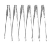 DIYEAH Lot de 6 pinces à sucre en acier inoxydable pour barbecue, pour pain, pâtisserie, traiteur, bar, boissons, viande, thé et spaghettis. Pinces pour la maison et les restaurants.
