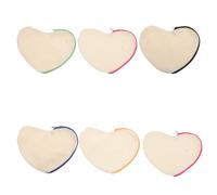 DIYEAH Lot de 6 Pochettes en Toile Vierge de Cœur 23 X 19 CM avec Fermeture Éclair Colorée Trousse à Stylos Sublimation DIY Étui à Crayons Polyvalent pour École Voyage et Organisation