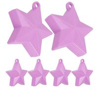 DIYEAH Lot de 6 Poids de Lestage pour Ballon Étoile Creux, Ajustables, Couleur Violet Clair, Accessoires pour Décoration de Fête, Fixation Stable pour Ballons Helium, Mariage