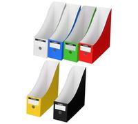 DIYEAH Lot de 6 Porte-documents en Carton Coloré, Organiseur de Dossiers pour Bureau, Rangement Compact et Résistant, Adapté à L’organisation Administrative Quotidienne