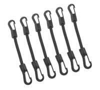 DIYEAH Lot de 6 Sangles à Crochet Élastiques Doubles Corde de Camping Petite Taille en Caoutchouc Pom Accessoires d'Extérieur pour Kayak Vélo et Fixation Bâche Usage Polyvalent en