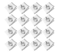 DIYEAH Lot de 60 Serviettes en Papier Jetables à Motifs de Notes de Musique, Taille Standard, Couleur Blanche, Serviettes Décoratives pour Fête D'anniversaire, Mariage et Événements