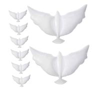 DIYEAH Lot de 8 Ballons Aluminium Colombe Blanche Décoration Cérémonie Mariage et Anniversaire Ballon Commémoratif Personnalisable pour Fête et Souvenir Accessoires Jardin