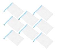 DIYEAH Lot de 8 Filets Exfoliants Visage en Tissu Portable pour Nettoyage et Mousse, Voyage et Usage Général