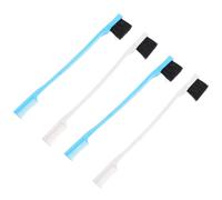 DIYEAH Lot de 8 Pinceaux Double Embout Sourcils et Cils, Brosses Multi-usages Blanc et Bleu Ciel, Peigne et Brosse pour Maquillage Précis, Outil Beauté pour Soin des Yeux et Cils