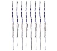 DIYEAH Lot de 8 pompons Tzitzit, franges de rechange pour châle de prière, nœuds Tzitzit séfarades ashkénazes, cordons bleus et blancs pour la réparation du Tallit