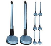 DIYEAH Lot de 8 stylos à bille de bureau sécurisés pour réception - Stylos à bille à encre noire fixe avec chaînette et socle - Fournitures pour l'enregistrement des visiteurs dans les