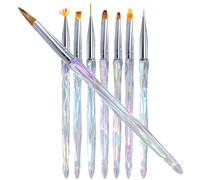 DIYEAH Lot de 8 Stylos Nail Art Japonerie Dégradé pour Manucure, Pinceaux Fins pour Peinture, Tracé de Lignes et Motifs, Outils Vernis à Ongles Professionnels pour Salon et Usage Maison