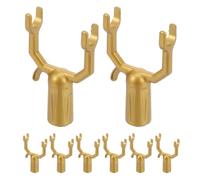 DIYEAH Lot de 8 Supports Métalliques Dorés pour Branches d'Arbres Alliage d'Aluminium Fourches Robustes pour Jardin Étai de Soutien Résistant aux Intempéries Fournitures de