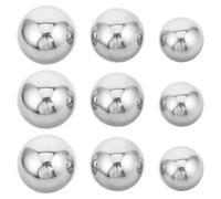 DIYEAH Lot de 9 Boules décoratives argentées polies Miroir, sphères