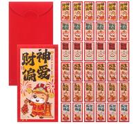 DIYEAH Lot de 90 enveloppes rouges pour le Nouvel An lunaire 2026, année du cheval, porte-, pour les fêtes traditionnelles chinoises du printemps