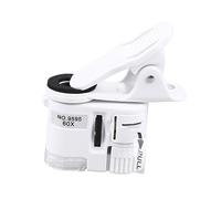 DIYEAH Loupe Grossissante pour 60x avec Lumière LED Blanche Et Violette, Microscope Portable Mini Clip, Accessoire De pour Explorateurs, Présent pour Amateurs, Usage Extérieur Et Intérieur