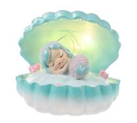 DIYEAH Lumière d'étoile de sirène lumière de chevet lampes de chambre coquillage Light Night LED lampe de chevet Nursery veilleuse sirène pour filles veilleuse unique Résine synthétique