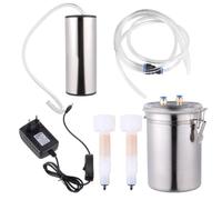 DIYEAH Machine à Traire Électrique Acier Inoxydable et Plastique Pompe à Vide D'aspiration 2l pour Chèvres et Moutons , Traite pour Ferme Laitière