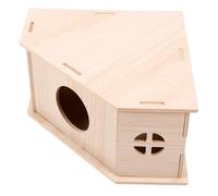 DIYEAH Maison Bois pour Petits Animaux Cachette et Dortoir pour Hamsters Chinchillas Écureuils Refuge Sûr et Doux pour Rongeurs