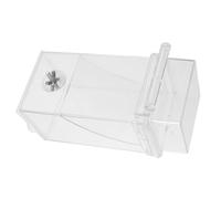 DIYEAH Mangeoire pour Perruches Transparente Anti-Déversement Séparation des Graines Distributeur D’Aliments pour Cage à Oiseaux Abreuvoir Intégré pour Petites Volailles et Canaris