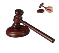 DIYEAH Marteau de Juge Bois avec Socle pour Avocat et Enchères Design Robuste et Finition Soignée Outil Pratique pour Juges et Commissaires Priseurs