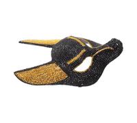 DIYEAH Masque D'anubis Halloween Masque Visage Halloween en Plastique Noir