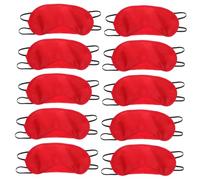 DIYEAH Masque de Sommeil Occultant Confortable et Polyvalent en Polyester Rouge, 24 Pièces pour Dormir, Voyages et Jeux en Équipe