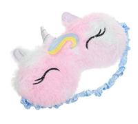 DIYEAH Masque de Sommeil Peluche Licorne pour Garçon et Filles, Cache-œil Doux et Résistant à L'usure, Bandeau Souple, Bloque Lumière pour Sieste et Voyage, Coloris Tie-dye Violet