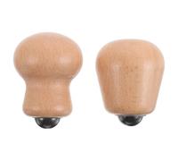 DIYEAH Masseur Facial en Bois Lot de 2 - Outil de Massage Manuel Sculptant pour Visage, Cou et Dos - Compact, Portable et Ergonomique - Rouleau de Massage à Billes pour Soins Peau
