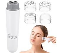DIYEAH Masseur Facial Portable 4 en 1, Outil Électrique de Soin de La Peau pour Femmes, Masseur Oculaire Et Appareil D'acupression, Blanc, 3,93 X 0,98 X 0,98 Pouces