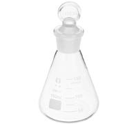 DIYEAH Matériel D'expérimentation Flacon Conique en Verre 150ml Bouchon Solide pour Cours de Chimie et Laboratoire Scolaire