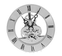 DIYEAH Mécanisme Horloge Squelette Transparent avec Chiffres Romains et Insert Métal pour Réparation et Création DIY Horloges Murales