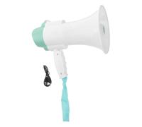 DIYEAH Mégaphone Trompette à Main Enregistrement et Alarme Sirène | Porte-voix Blanc en Plastique, pour Guide Touristique et Marchand, Amplification Vocale, Usage Pratique