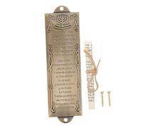 DIYEAH Mezouzah Métal Espagnole avec Parchemin de Bénédiction Anglais Décoration Religieuse pour Porte Entrée Fabrication Soignée et Installation Simple pour Maison et Cadeau de