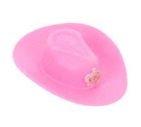 DIYEAH Mini Bouchon de Bouteille Chapeau de Cowboy Rose Couronne Décoration Fête Western Accessoire Créatif pour Bouteilles Fourniture Fête Cow-Girl Vin 1 Pièce
