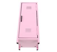 DIYEAH Mini Coffre-fort en Métal Rose pour Cosmétiques avec Serrure et Clés, Organiseur de Maquillage pour Bureau et Chambre, Boîte de Soins Peau Sécurisée, Contenant de Rangement