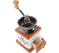 DIYEAH Mini Moulin à Café Manuel en Céramique 1 Pièce, Broyeur Domestique Portable, Design Rétro Vintage, Adapté pour Grains de Café, Usage Maison Cuisine, Outil de Broyage Manuel