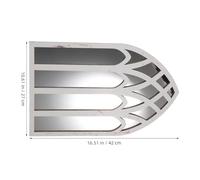 DIYEAH Miroir Mural Gothique D’Arche 42 X 27 CM Cadre Bois Effet Fenêtre Rustique Décoration Murale pour Salon Entrée ou Salle de Bain Adhésif Repositionnable Miroir Décoratif