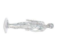 DIYEAH Modèle D'acupuncture du Corps Humain Masculin Blanc, Mannequin D'acupuncture Précis Points de Pression Marqués, Outil Pédagogique Chinois pour Formation et Démonstration