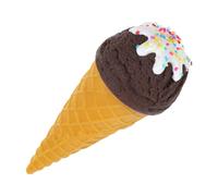 DIYEAH Modèle de Cornet de Glace Factice en Plastique Accessoire de Dessert Réaliste de Couleur Brun Foncé Crème Décoration pour Vitrines Photographie Culinaire et Événements