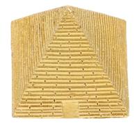 DIYEAH Modèle de Petite Pyramide en Résine Dorée Décoration Pyramidale de Bureau Figurine Égyptienne Miniature Ornement Rétro Éducatif pour Collection et Apprentissage Culturel