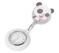 DIYEAH Montre Infirmière à Clip Panda Quartz Alliage, Clip-on pour Blouse | Design Cartoon Créatif, Forme Panda, Usage Infirmières et Médecins, Tenue Ferme Vêtements
